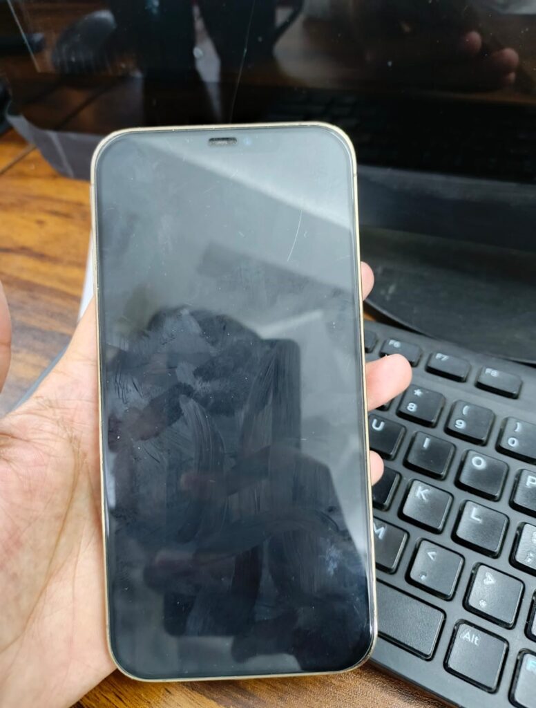 “Front view of iPhone 12 Pro Max showcasing its Super Retina XDR display