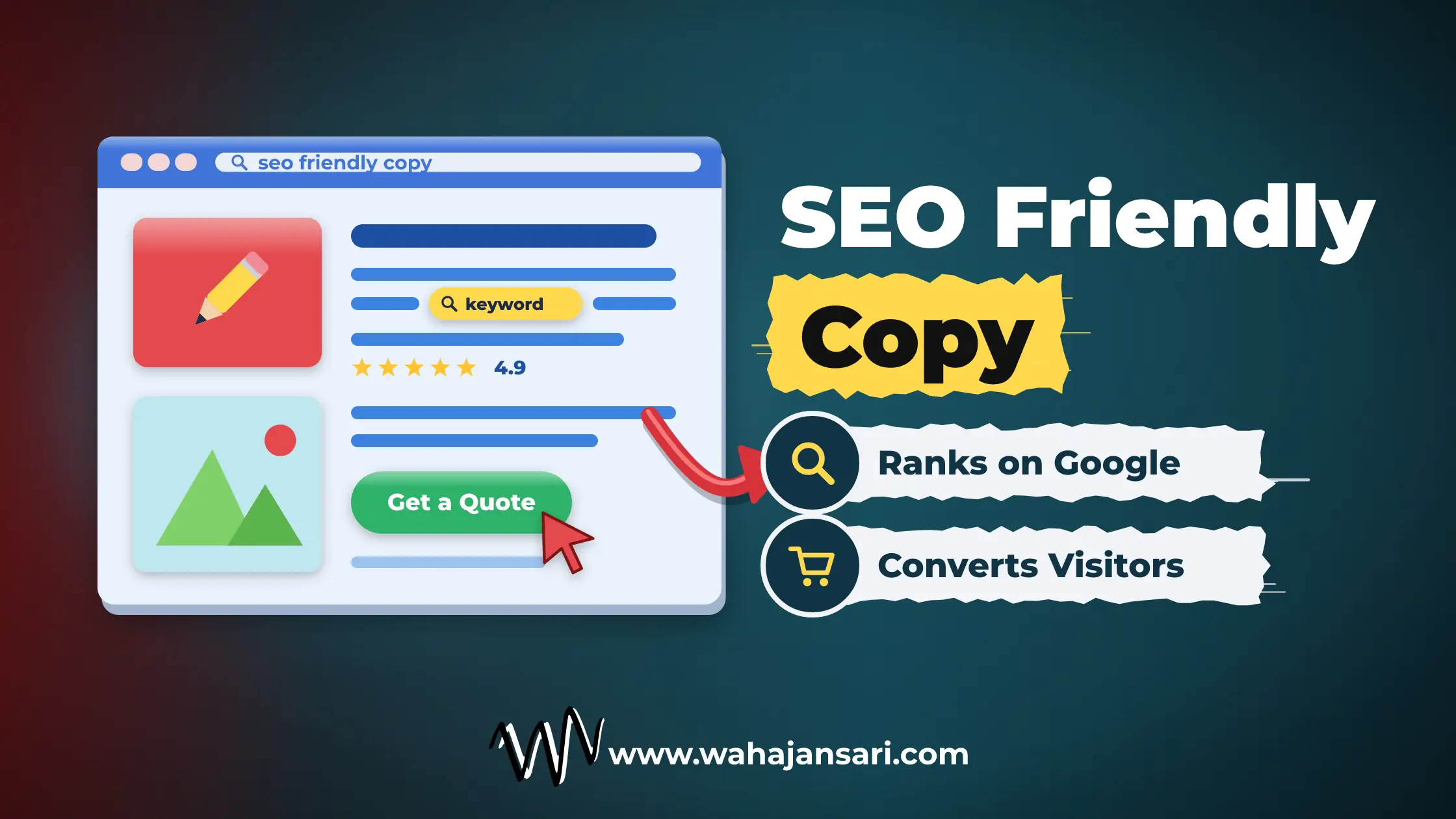 SEO friendly copy that ranks on Google and converts visitors